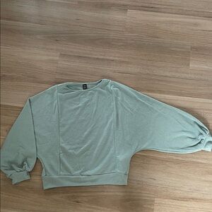 SHEIN Mint Green Batwing Sleeve Top
